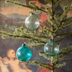 Recycled Blue-Green Glass Ornament Assorted 4 inch