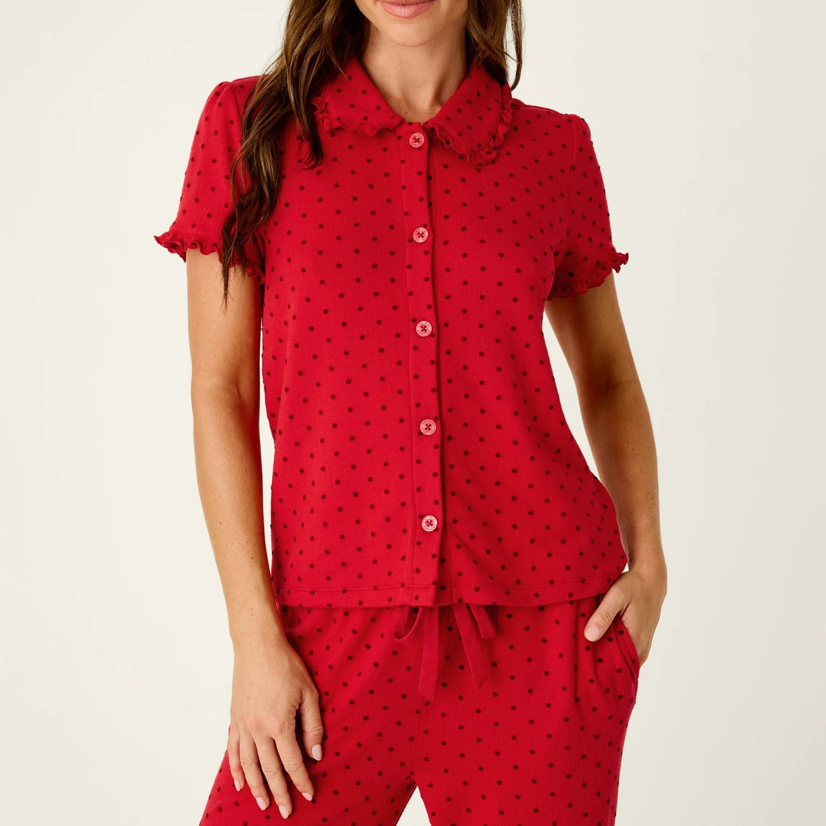 Femme De Noel Lipstick Pajama Top