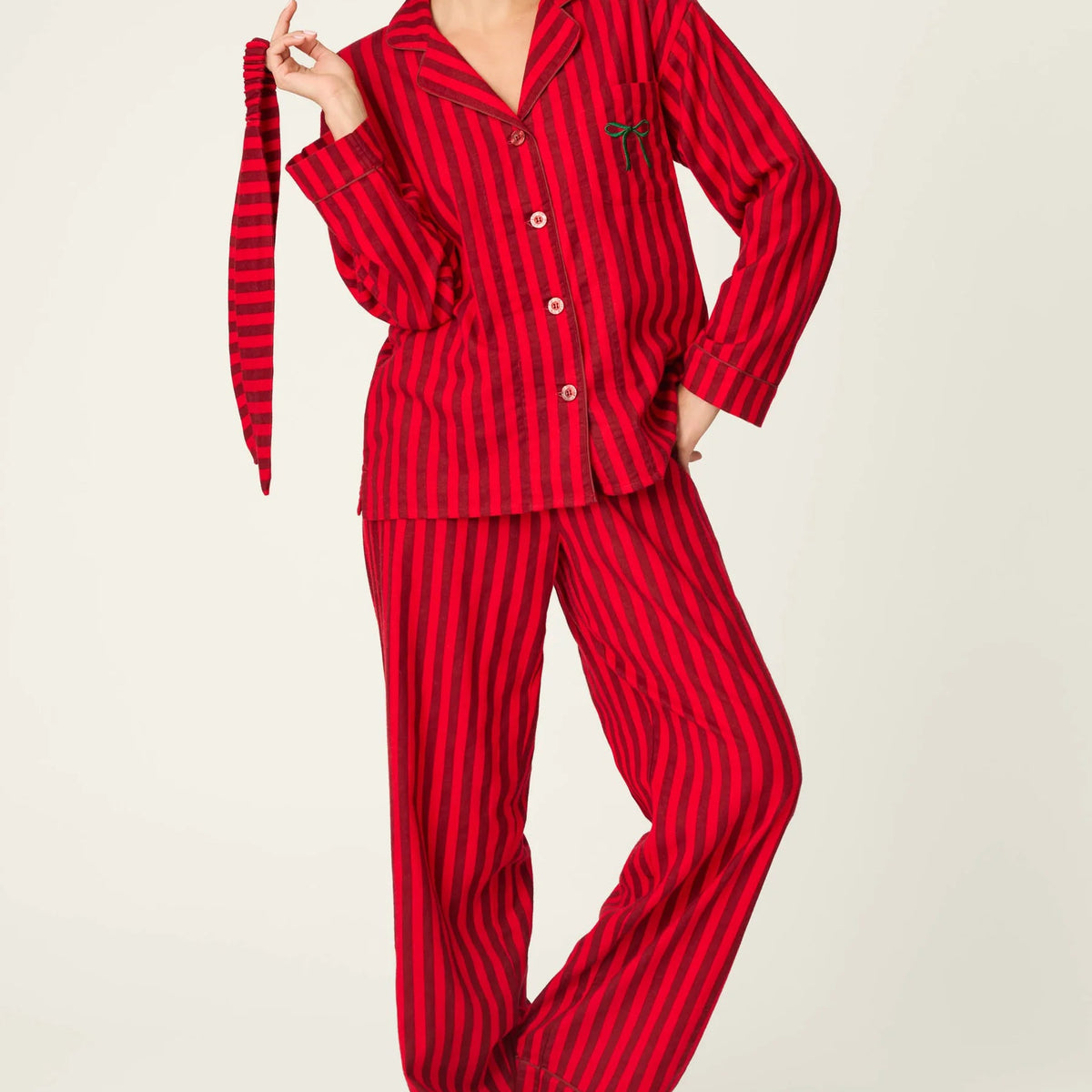 Lipstick Flannel PJ Set