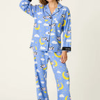 Cows Over Moon Flannel PJ Set