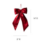 Red Satin Bow - 3 Sizes
