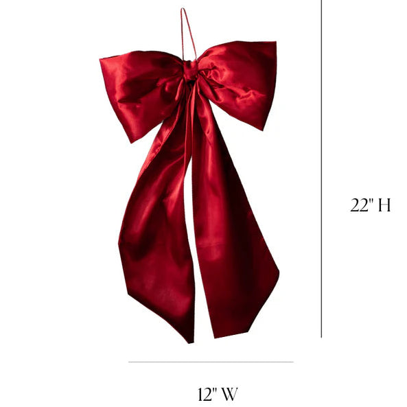 Red Satin Bow - 3 Sizes