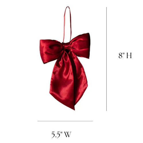 Red Satin Bow - 3 Sizes