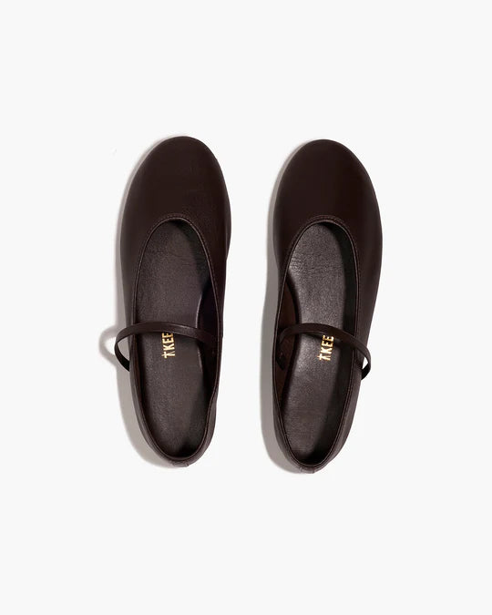 Tkees Reese Ballerina Flat in Rich Brown