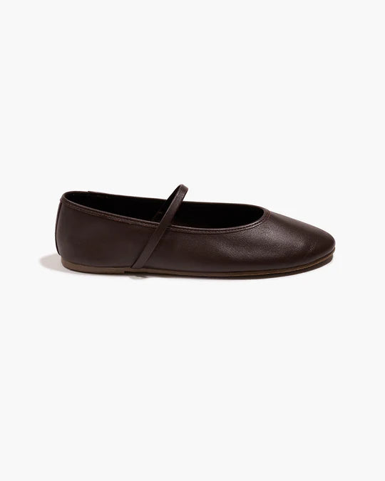 Tkees Reese Ballerina Flat in Rich Brown