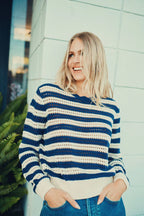 Ryann Sweater Navy Stripe