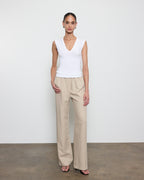 Textured Rib Sleeveless V