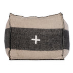 Swiss Army Pouf - Tan / Black
