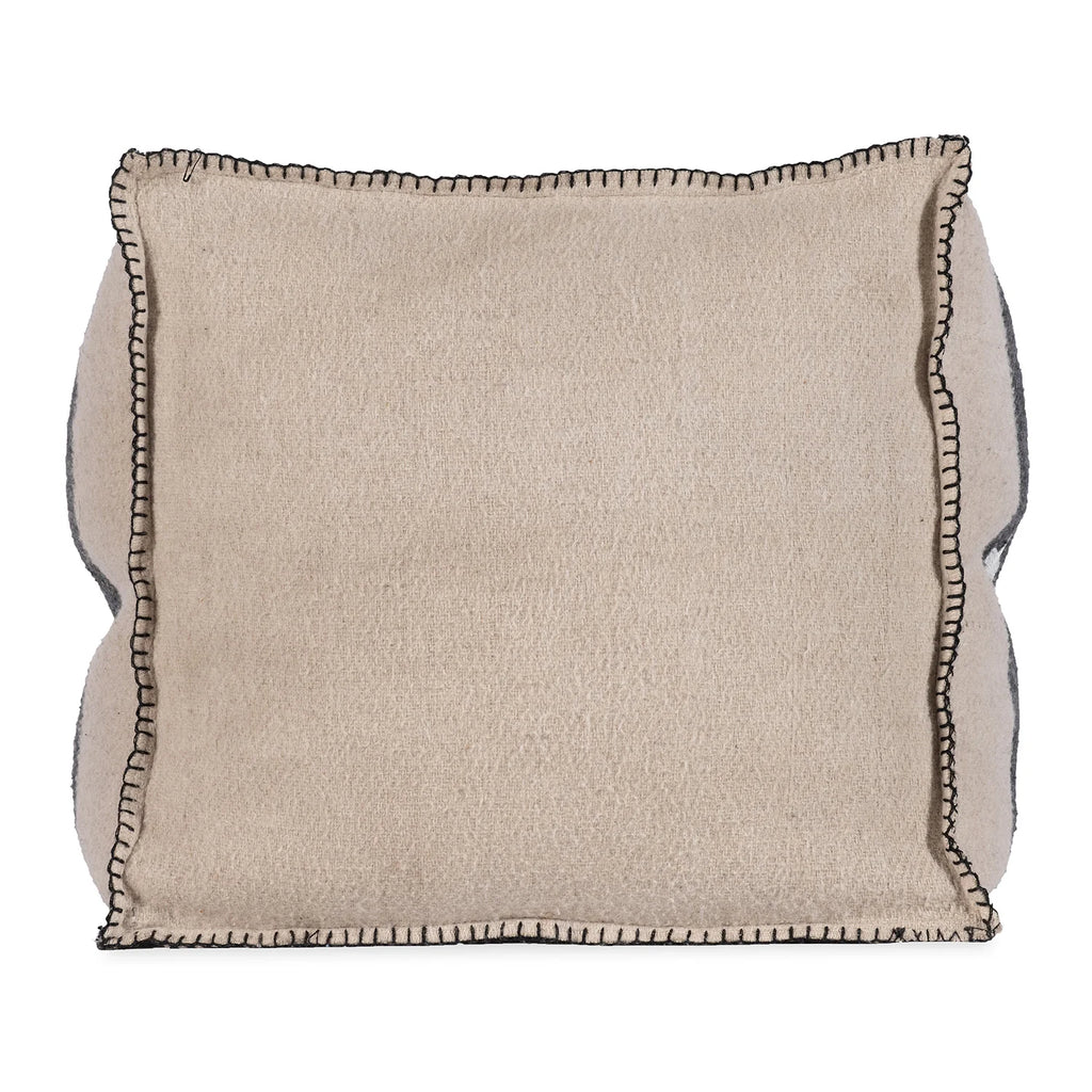 Swiss Army Pouf - Tan / Black