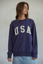 100% Cotton French Terry Crew Neck USA