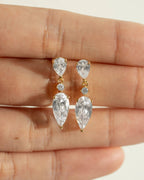 Juliette Pear Drop Earrings: Silver