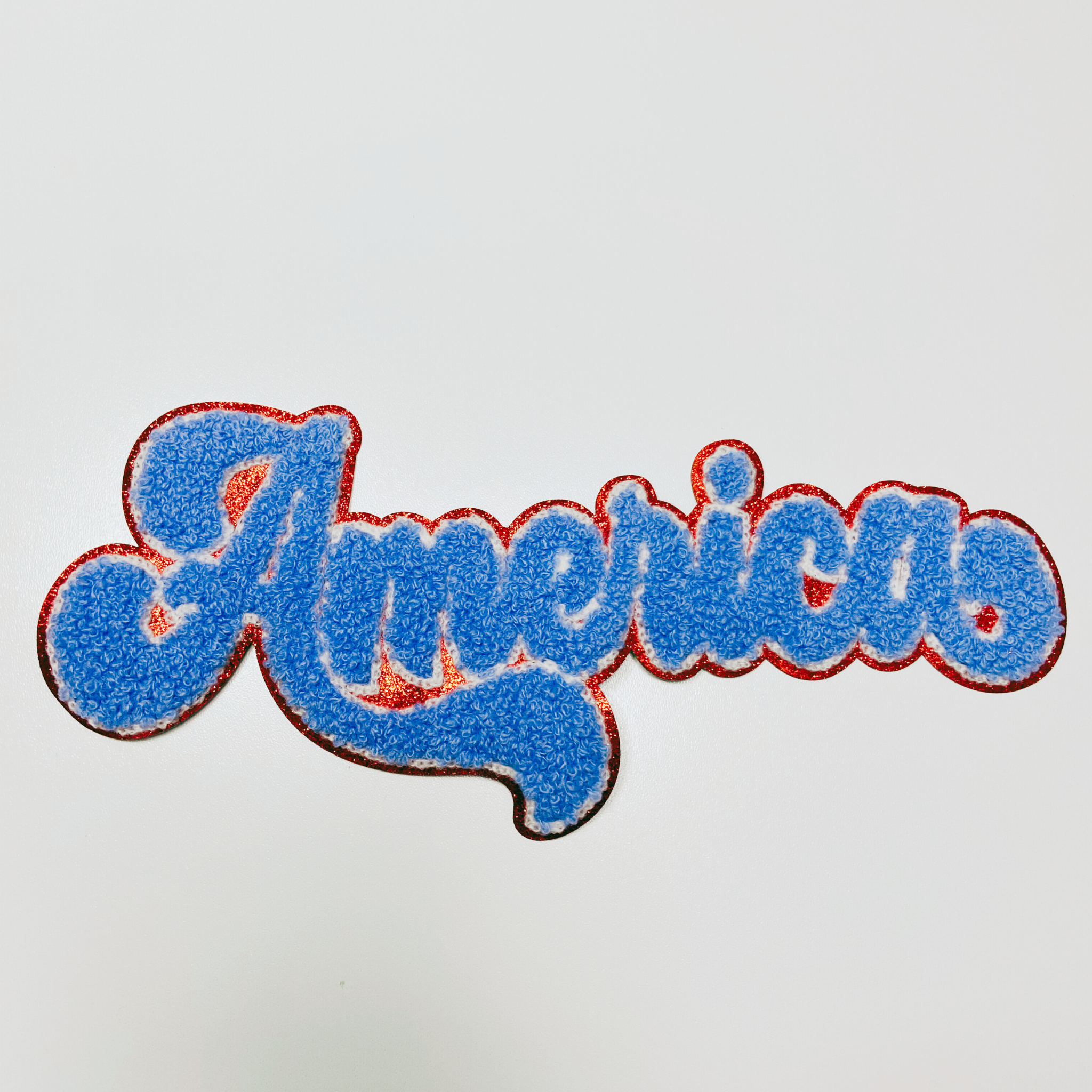 10.5" America Chenille Patch in Blue - Chenille Patch: Chenille Patch