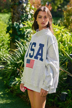 USA/America Print Reversible Sweatshirt