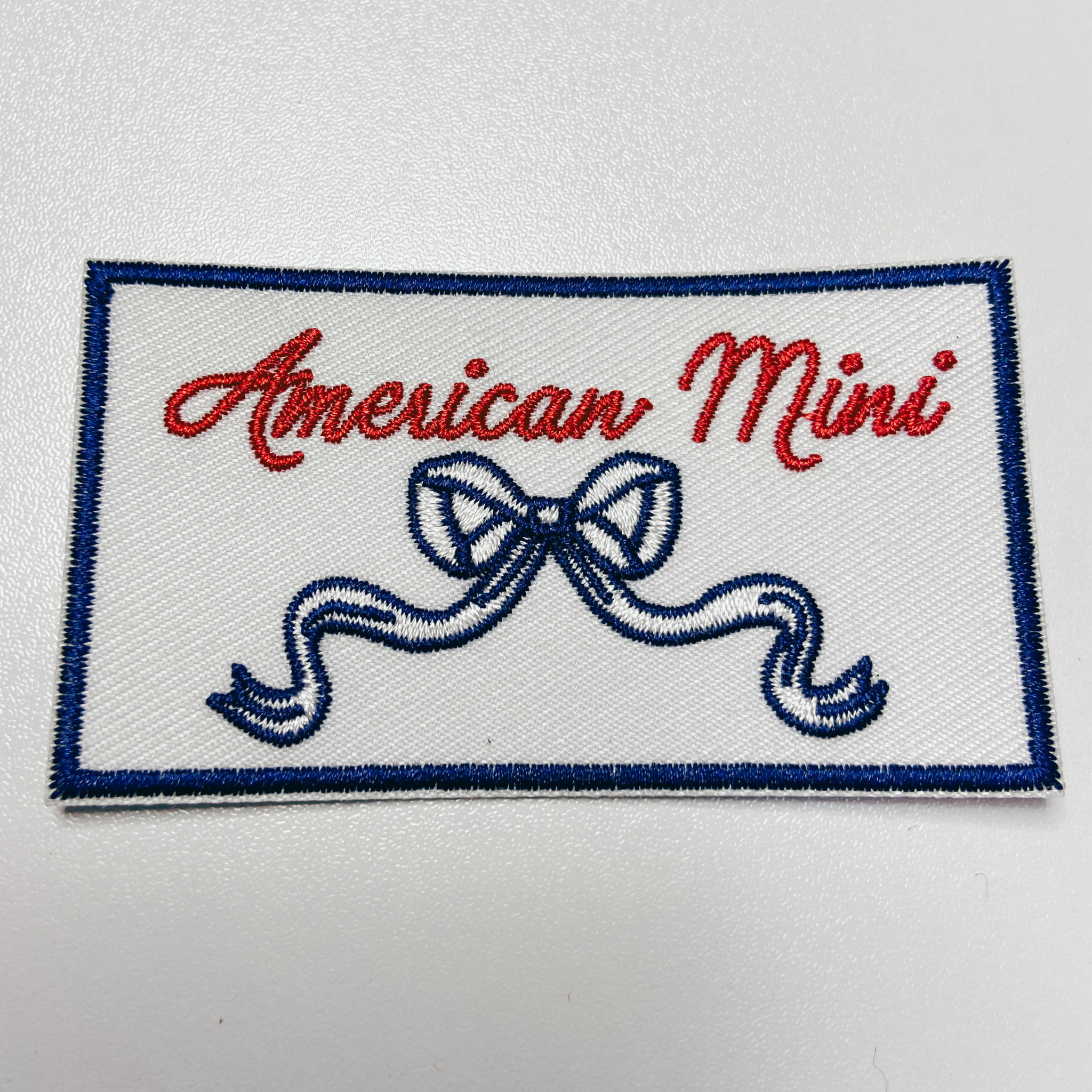 American Mama or American Mini  -  Embroidered hat Patch: 3.5" American MAMA