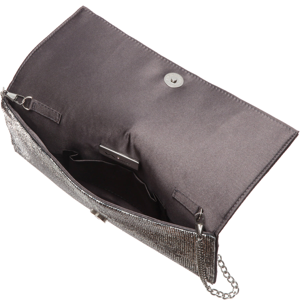 Handbag: KIMORA-GUNMETAL: One Size