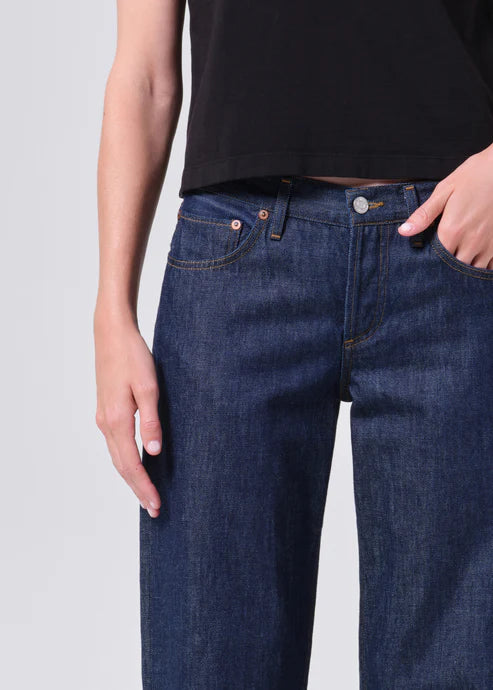 Agolde Low Rise Loose Jeans in Pure