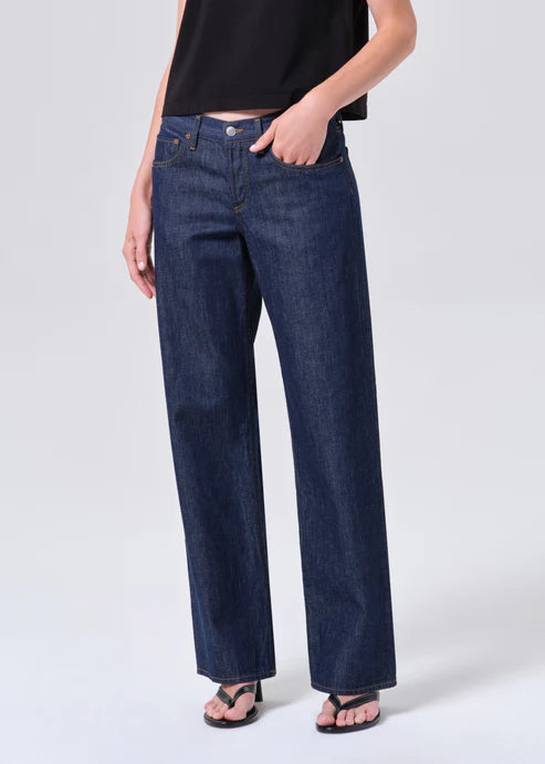 Agolde Low Rise Loose Jeans in Pure