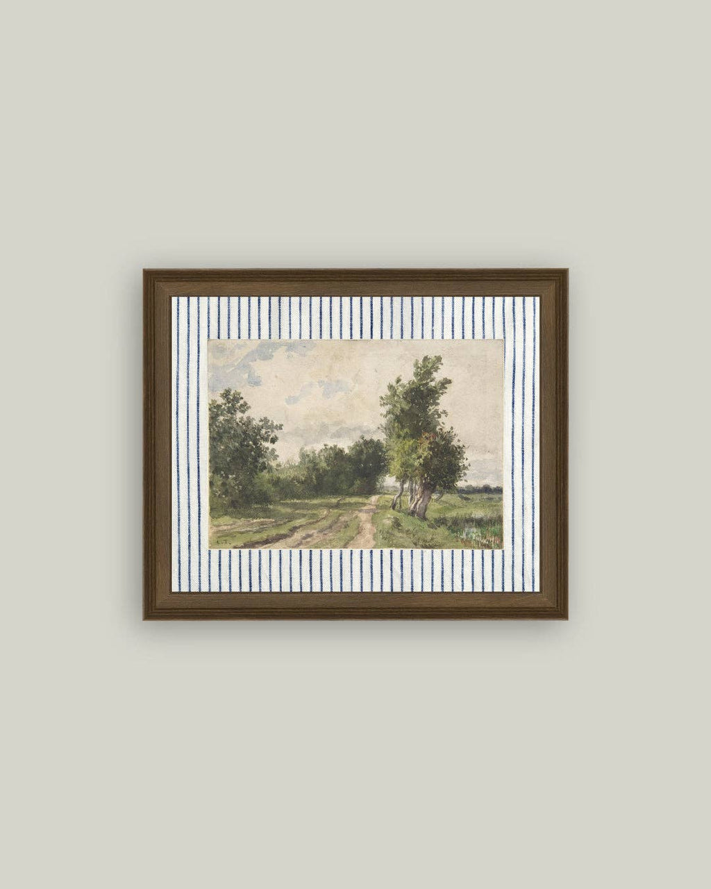 Provence Landscape Framed Antique Art: 10x8