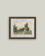 Provence Landscape Framed Antique Art: 10x8