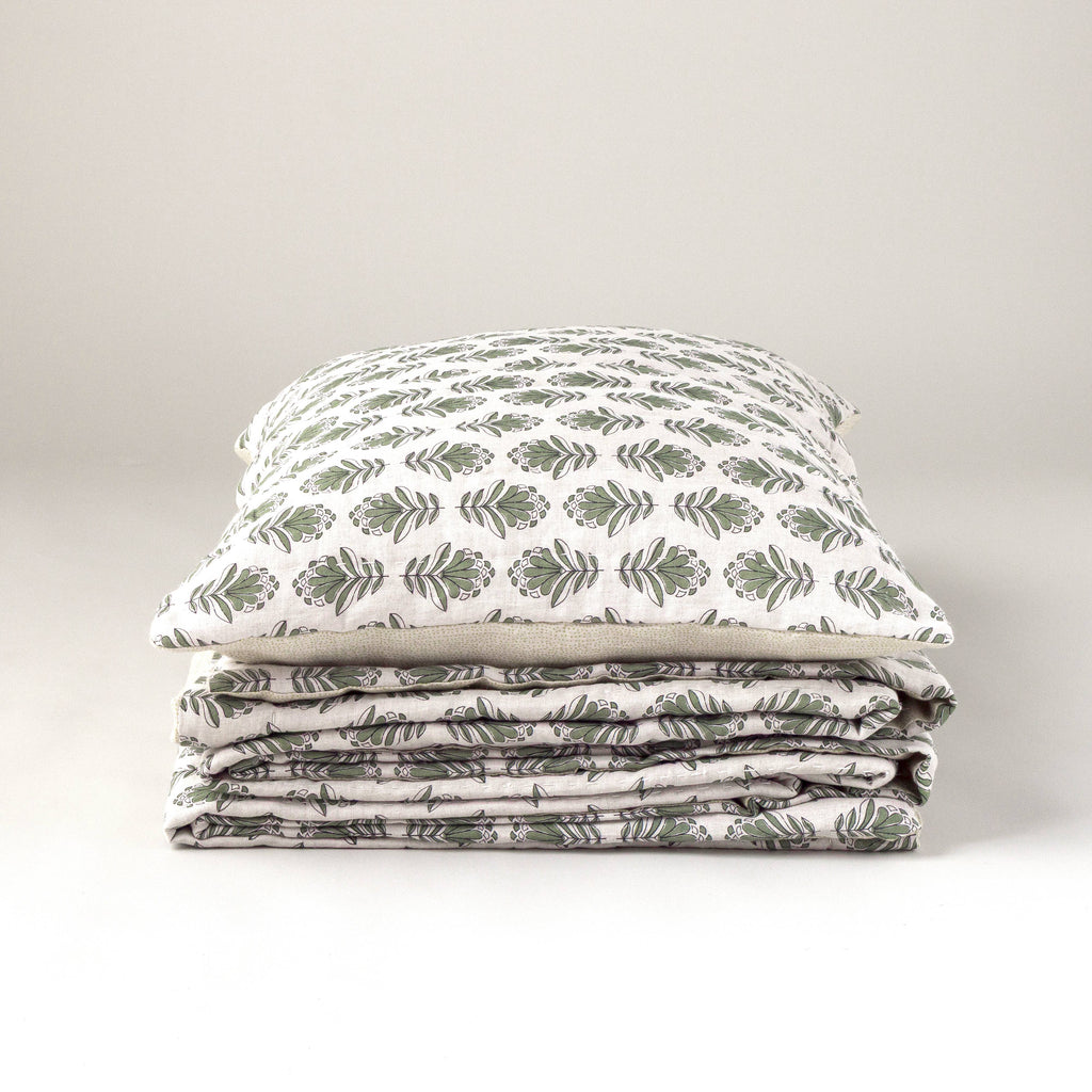 Charlie Block Print Sham: BLUE / KING