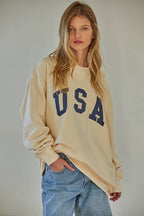 100% Cotton French Terry Crew Neck USA