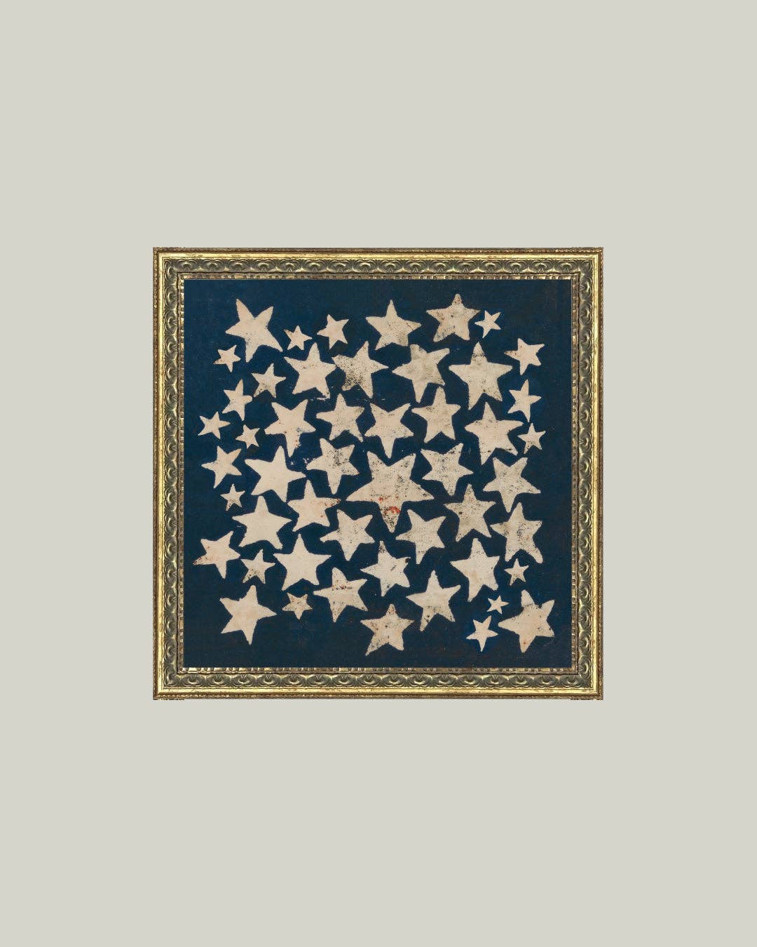 Stars Framed Antique Art: 9x9