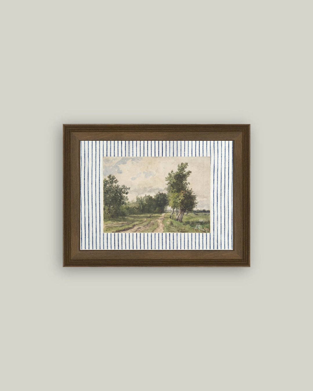 Provence Landscape Framed Antique Art: 10x8
