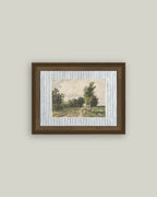 Provence Landscape Framed Antique Art: 10x8