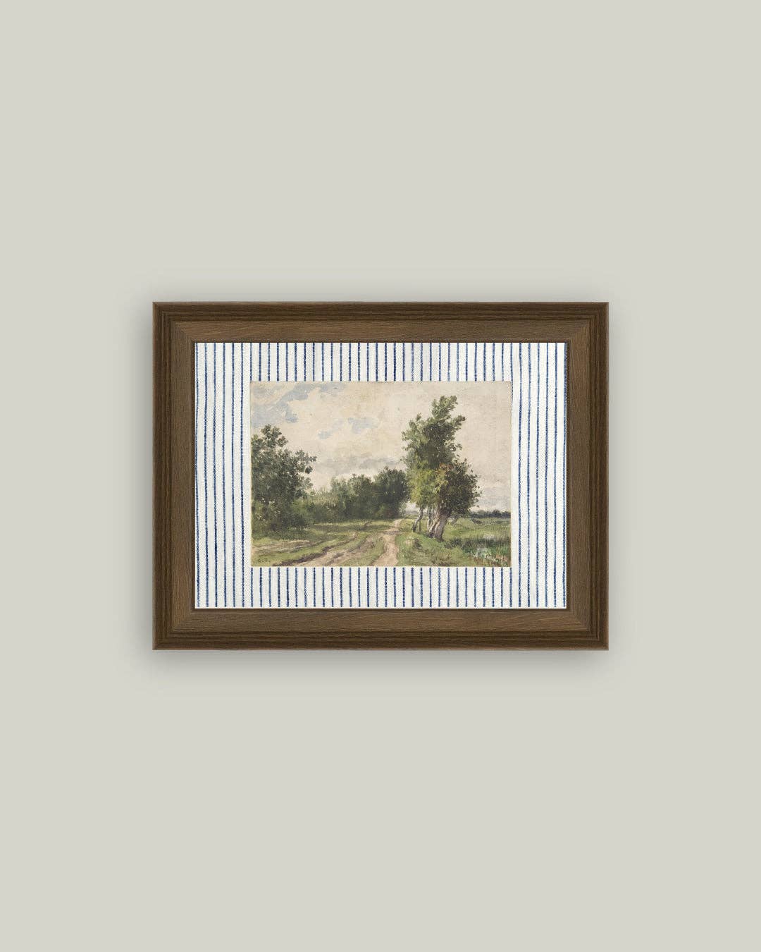 Provence Landscape Framed Antique Art: 10x8
