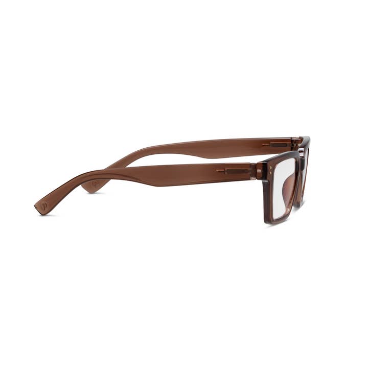 Peepers Curtsy Mocha reading glasses side view