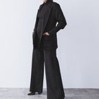 Ponte Knit Oversized Blazer in Black
