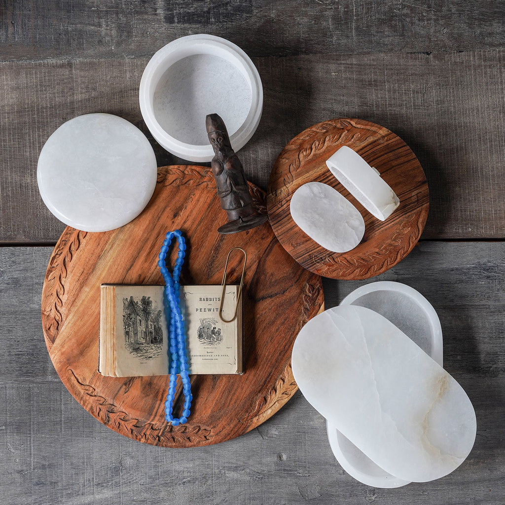 Alabaster Box Oval, Large
