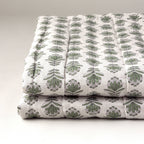 Charlie Block Print Quilt: BLUE / KING/CAL KING