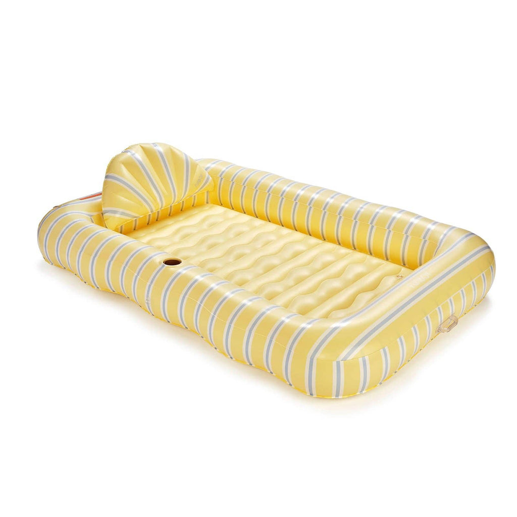 Tanning Pool Lounger Yellow and Blue