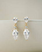 Juliette Pear Drop Earrings: Silver