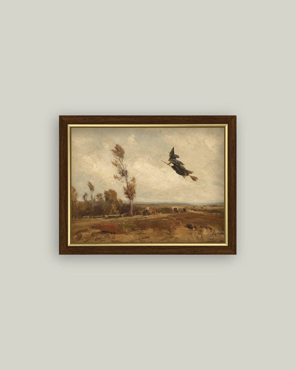Witch Over an Autumn Sky: 9x7