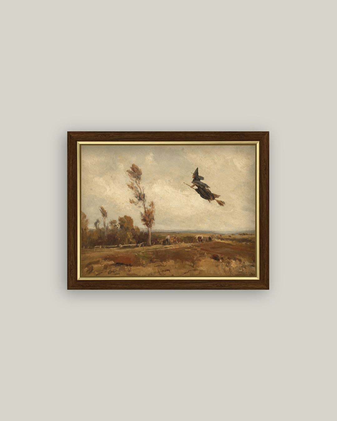 Witch Over an Autumn Sky: 9x7
