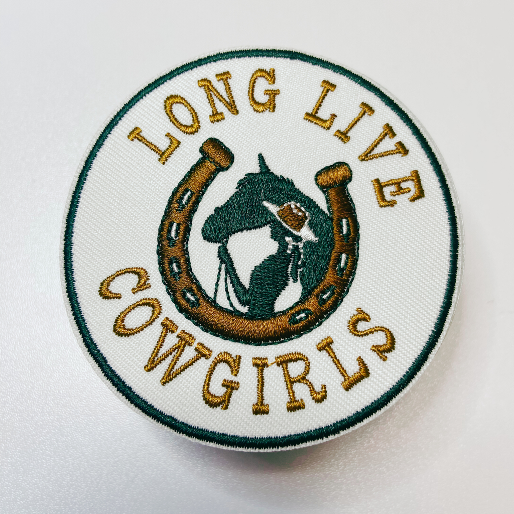 3" Long Live Cowgirls -  Embroidered Hat Patch: Embroidered Patch