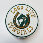 3" Long Live Cowgirls -  Embroidered Hat Patch: Embroidered Patch