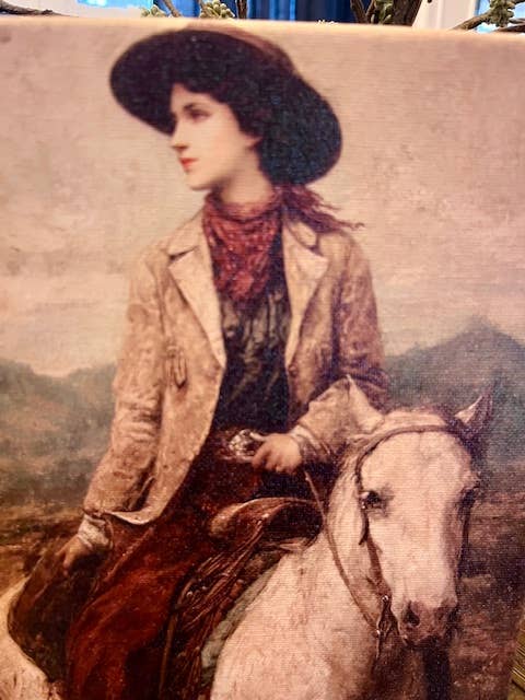 Western Equestrian Canvas Art print 8x10
