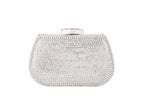 Rhinestone Crystal Clutch - Shimmering Rhinestones: Silver