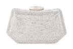Ladies Rhinestone Crystal Clutch Evening Bag: Silver