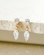 Juliette Pear Drop Earrings: Silver