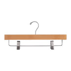14" Natural Wood Skirt And Pants Hangers - Case of 50