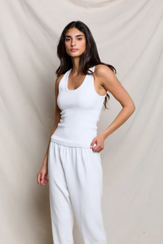 Perfect White Tee Debbie Longer Tank — White