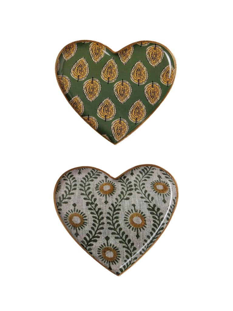 Chehoma S/2 Green Heart Trays Bangalore cutout