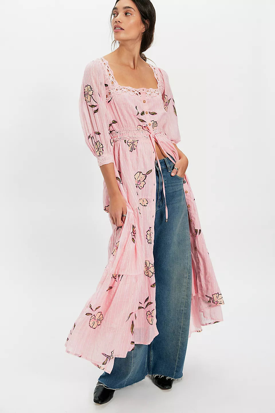 Morning Meadows Long-Sleeve Maxi Dress