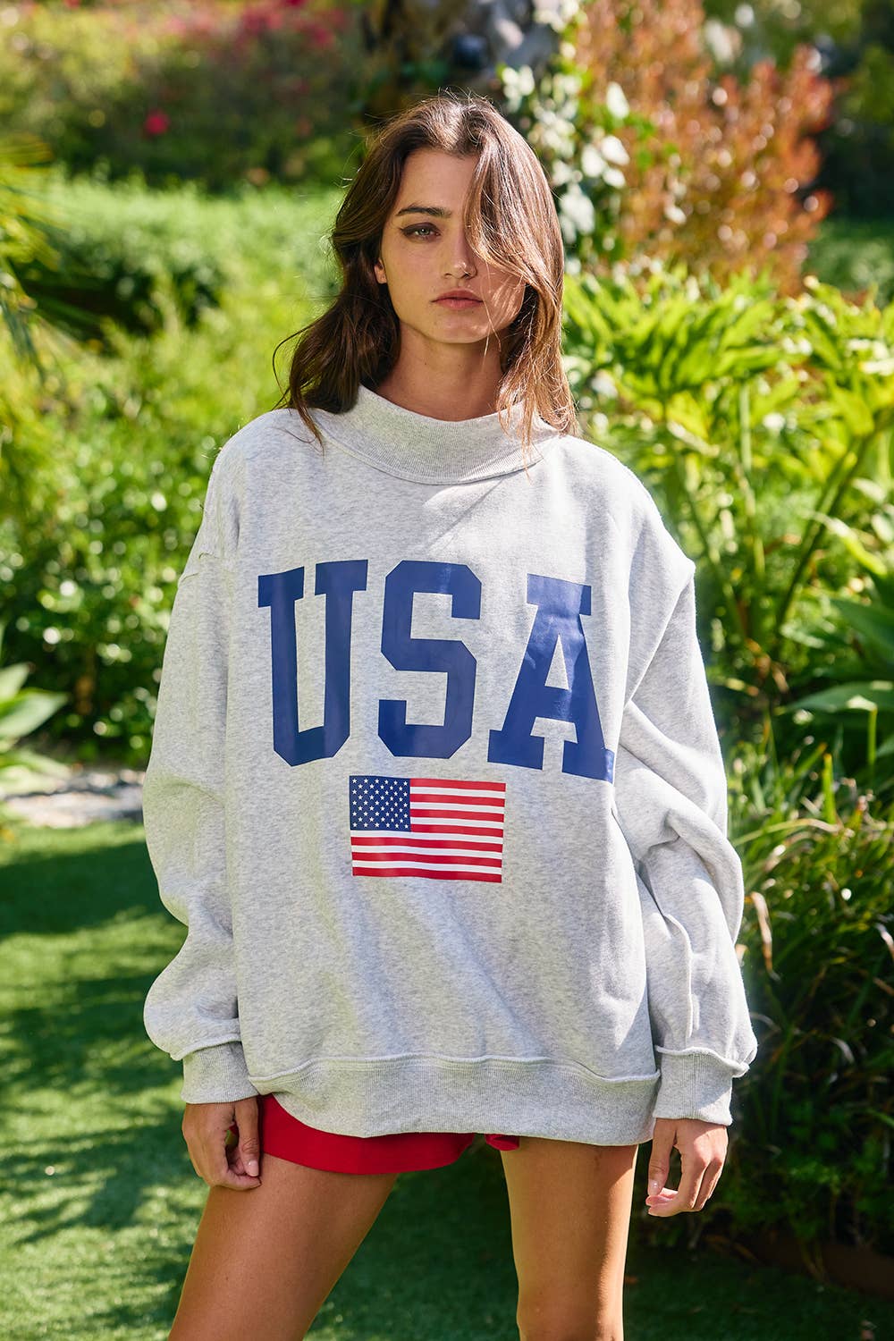 USA/America Print Reversible Sweatshirt