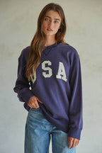 100% Cotton French Terry Crew Neck USA