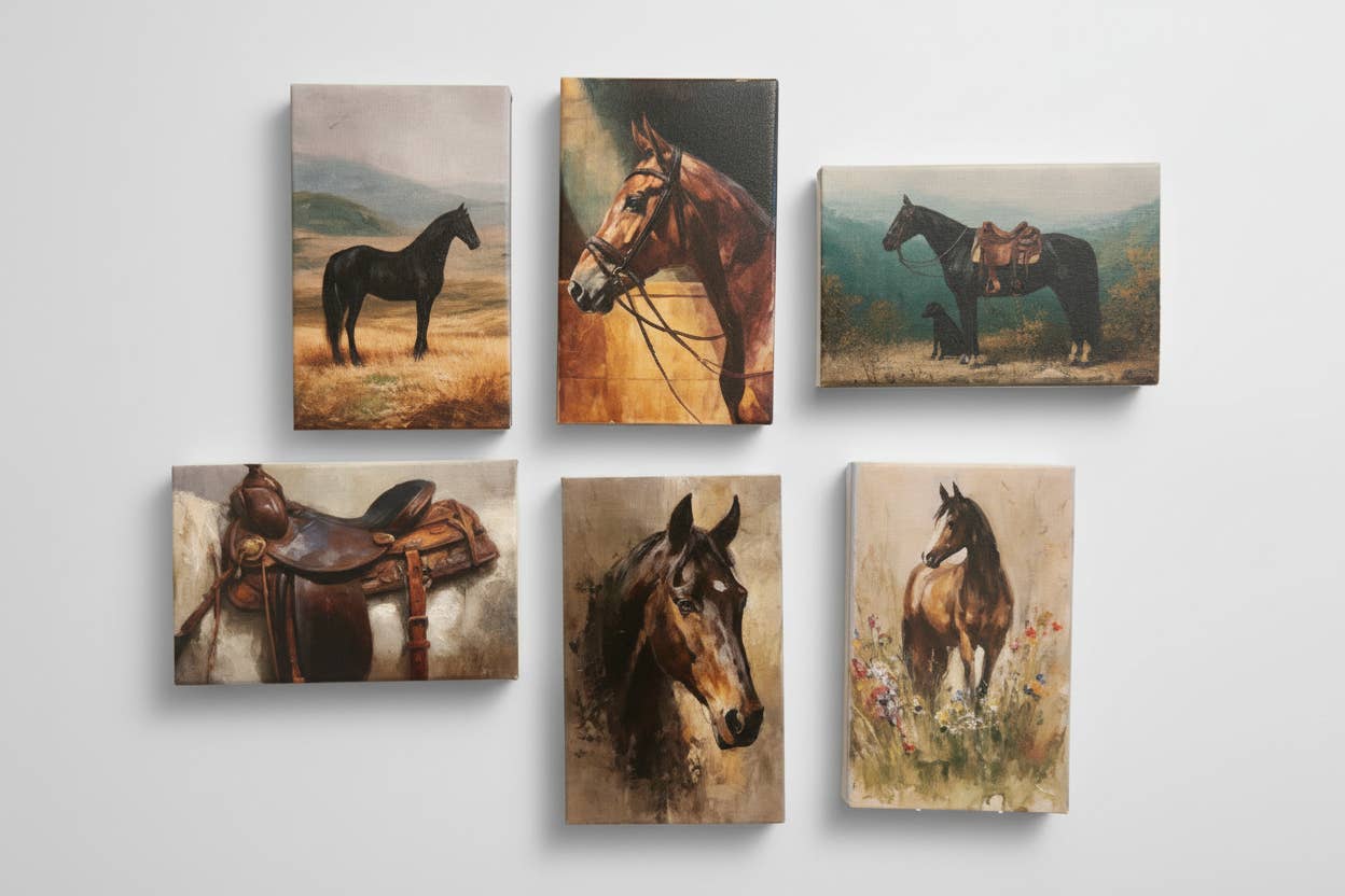 Equestrian matchbox, matches for candles, party favors, gift